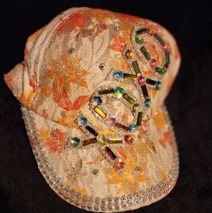 Orange and yellow xoxo hat